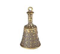 RLKHXBS Vintage brass keychain, pure copper handmade Heart Sutra, Sanskrit car key pendant, ornament bell