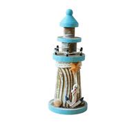 RLKHXBS Wooden Lighthouse Ornament Light House Figurine Desktop Home Decoration Table Decor for Farmhouse Shelf Room Bar Counter, Anchor