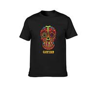 RlMI LINMY Calexico Happy Skull O-Neck 100% Cotton Short Sleeve Unisex T-Shirt L Black
