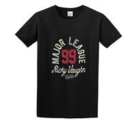 RlMI LINMY Major League Ll Movie Ricky Vaughn 99 O-Neck 100% Cotton Short Sleeve Unisex T-Shirt S Black
