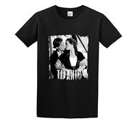 RlMI LINMY Titanic Movie Leonardo Kate O-Neck 100% Cotton Short Sleeve Unisex T-Shirt XXXL Black