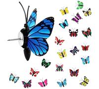 RLMVGBX 30Pcs Butterfly Thumb Tacks, Decorative Push Pins with Storage Box, Multi Color for Cork Board, Bulletin Board and Photo Wall