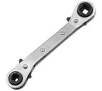 RLMVGBX 4-in-1 Square Ratchet Spanner, CT-122C Offset HVAC Wrench with Quick-Reverse Lever, Professional Refrigeration Valve Service Tool for Air Conditioner, Freezer, Radiator Maintenance