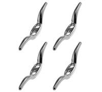 RLMVGBX 4 Pack Metal Blind Cord Cleats, Silver Cord Hooks for Vertical Roller Blinds Window Shades, Durable Cord Management Holders for Home Office