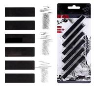 RLMVGBX 6 Pack Drawing Charcoal - Square Black Art Sticks, Soft Medium Hard Assorted for Sketching, Shading & Artist Sketch