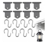 RLMVGBX 8 Pcs PP Awning Rail S Hooks for Caravan Camping | Durable PP S-Shaped Awning Piping Rail Hooks, Fit 5-7mm Tracks, Ideal for Caravan Camping Lights, Outdoor Decorations