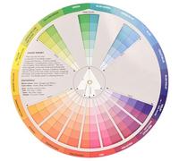 RLMVGBX Colour Wheel Color Board Chart, Classic Artist Color Mixing Reference Tool for Painting, Nail Art, Interior & Industrial Design, 23x23cm Paper Color Guide