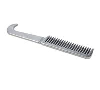 RLMVGBX Horse Mane & Tail Comb, Steel, 16.7cm | Steel mane & tail comb, 16.7cm. Smooth edges detangle knots & loose undercoat. Rust-resistant. For all horse breeds.