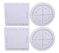RLMVGBX Kumihimo Braiding Disks, Round & Square, White, Pack of 4