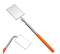 RLMVGBX Telescoping Auto Inspection Mirror 360° Swivel Head Rectangular Mechanic Mirror Extendable Mirror Up to 19.5" Long Inspection Mirror on a Stick for Checking Observe Vehicle and Small Details