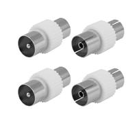RLMVGBX TV Aerial Coax Connector Kit, 4-Pack, Nickel Plated