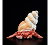 RLOMUTE 11.8 Inch Brown Hermit Crab Plush Toy Realistic Stuffed Sea Animal Super Soft Cute Birthday Companions Bedroom Car Home Decor Collectible Gift for kids Boys Girls