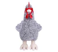 RLOMUTE 12.6" Grey Chicken Toy Plush Realistic Farm Stuffed Animal Super Soft Cute Hen Chick for Birthday Party Favors Companions Bedroom Car Home Decor Collectible Gift for kids Boys Girls