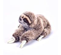 RLOMUTE 13.7Inch Cute Sloth Plush Toy Realistic Sloth Stuffed Animal Soft Cuddly for Valentine's Day Birthday Companions Bedroom Car Home Decor Collectible Gift for kids Brown