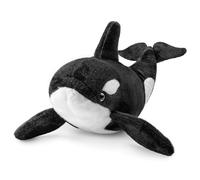 RLOMUTE 15.7 Inch black Killer Whale shark Plush Toy Realistic Stuffed Sea Animal Super Soft Cute Birthday Companions Bedroom Car Home Decor Collectible Gift for kids Boys Girls