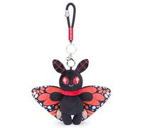 RLOMUTE 6.3 Inch Orange Moth Mothman Keychain Plush Toy Bag pendant Funny star eyes Super Soft Cute Baby Cuddly for Birthday Party Companions Car Home Decor Collectible Gift for kids Christmas