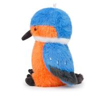 RLOMUTE Bird Keychain Plush Toy Bag pendant Funny Detachable lanyard Shake to make a sound Super Soft Cute Cuddly Birthday Companions Home Decor Gift for kids Christmas - Kingfisher