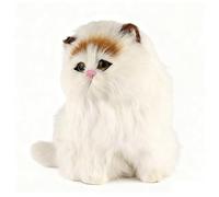 RLOMUTE Cat Plush Toy Resin Ornaments Realistic Kitten Stuffed Animal Super Soft Cute for Birthday Companions Home Decor Collectible Creative Gifts for kids Boys Girls for 3 4 5 6 Years Old 6.3inch
