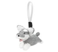 RLOMUTE Cute Dog Plush Keychain, Fluffy Dog Keyring Cute Keychains Plush Puppy Toy Soft Stuffed Animal Key Ring Mini Animal Keyrings Bag Charm for Backpack Handbag Car Gifts for Women Kids, 16cm