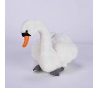 RLOMUTE Cute Farm Toys - Swan Plush Toy Stuffed Fun Animals Super Soft Cartoon Swan for Birthday Companions Bedroom Ornaments Home Decor Collectible Gift for kids Boys Girls 9.8Inch white