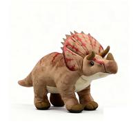 RLOMUTE Dinosaur Plush Toy Realistic Dino Stuffed Animal Super Soft Cute for Birthday Companions Bedroom Home Decor Collectible Gift for kids Boys Girls Dino Toys for 3 4 5 6 Year Olds - Triceratops