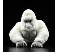 RLOMUTE Gorillas Plush Toy Realistic Stuffed Animal Super Soft Cute for Birthday Companions Bedroom Home Decor Collectible Gift for kids Boys Girls Toys for 3 4 5 6 Year Olds - Albino Gorilla