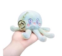 RLOMUTE Keychain Jellyfish Plush Toy Bag Pendant Funny Super Soft Cute Baby Cuddly for Birthday Party Companions Car Home Decor Collectible Gift for kids Boys Girls Christmas