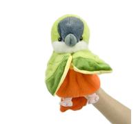 RLOMUTE Parrot Hand Puppet Sun Conure Plush Cute Funny Cuddly Animal Toy for Role Play Storytelling Preschool Teaching Birthday Gifts for Kids Boys Girls Parent-child interaction Games orange