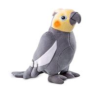 RLOMUTE Parrot Plush Toy Cockatiel Realistic Stuffed Bird Super Soft Cute for Birthday Party Favors Companions Bedroom Car Home Decor Collectible Gift for kids Boys Girls 7.8 Inch Grey