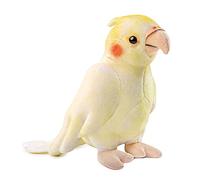 RLOMUTE Parrot Plush Toy Cockatiel Realistic Stuffed Bird Super Soft Cute for Birthday Party Favors Companions Bedroom Car Home Decor Collectible Gift for kids Boys Girls 7.8 Inch Yellow