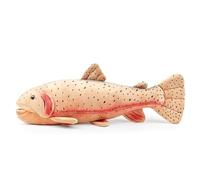 RLOMUTE Rainbow Trout Plush Toy Realistic Stuffed Animal Super Soft Fish Cute for Birthday Party Favors Companions Bedroom Car Home Decor Collectible Gift for kids Boys Girls 16.5 Inch brown