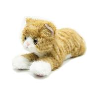 RLOMUTE Weighted Cat Tabby Plush Toy Cuddly Kitten Stuffed Animal Super Soft Cute Realistic for Birthday Boys Girls Favors Companions Bedroom Home Decor Collectible Gift for Kids Christmas 15.7 Inch