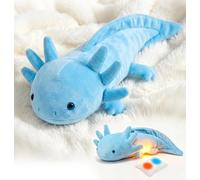 RLOMUTE Weighted Stuffed Animals Axolotl, Heatable Coolable, 4.4lb, 75cm | Weighted Teddy Plushie Axolotl, Microwaveable Inner Pad, Hugging Pillow for Comfort, Soft Large Cuddly Toy for Kids Adults