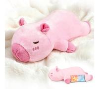 RLOMUTE Weighted Stuffed Animals Capybara, Heatable Coolable, 4.4lb, 50cm | Weighted Teddy Plushie Capybara, Microwaveable Inner Pad, Hugging Pillow for Comfort, Soft Large Cuddly Toy for Kids Adults
