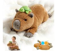 RLOMUTE Weighted Stuffed Animals Capybara, Heatable Coolable, 4.4lb, 50cm | Weighted Teddy Plushie Capybara, Microwaveable Inner Pad, Hugging Pillow for Comfort, Soft Large Cuddly Toy for Kids Adults