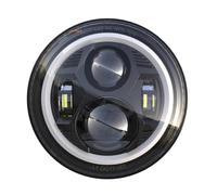 RLQYBIUKT Headlamp For Davidsion For Softail For Slim Fat Boy | Motorcycle 7inch LED Headlight 7"H4 DRL Halo Ring Amber Turn Signal Headlamp For Davidsion For Softail For Slim Fat Boy