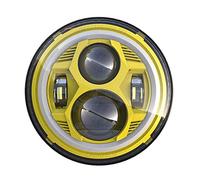 RLQYBIUKT Headlamp For Davidsion For Softail For Slim Fat Boy | Motorcycle 7inch LED Headlight 7"H4 DRL Halo Ring Amber Turn Signal Headlamp For Davidsion For Softail For Slim Fat Boy