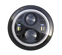 RLQYBIUKT Headlamp Moto 7" Inch H4 LED Headlight Round For | Moto 7" Inch H4 LED Headlight Round For Monster 1000 600 For Halo Ring For Amver JK TJ For Touring Lada 4x4 For Niva