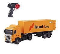 RLS 50cm Remote Control Cargo Truck - 4CH, 8-Wheel, Removable RC Container & Detachable Trailer, LED Headlights, Rechargeable Battery