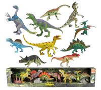 RLS Dinosaur Toy Figures 9PCS Realistic Action Figure Dinosaurs Absolute monster size 80cm Movable Playset Including T-Rex, Triceratops must have toy animals