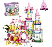RLS Dream City Swan Lake Princess Castle Building Blocks for Girls - Swan Lake Fantasy Castle DIY Brick Set, Creative Puzzle Construction Kit for Kids Ages 6+, Educational Building Toy