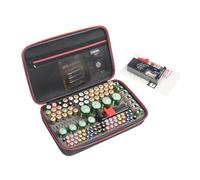 RLSOCO Battery Organizer Storage Case Holder Stores Up to 120+ Batteries: AA AAA C D 9V BT-168 and More. (Note: Include a battery tester, Not include any batteries)