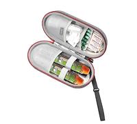 RLSOCO EpiPen Carrying Case,Travel Medicine Kit for 2 Epi Pens,Auvi-Q, Anti-Histamine, Allergy Medicine Essentials, Inhaler Asthma Relief/Insulin Pen Travel Organizer (Case Only) - Grey