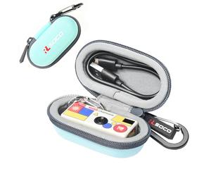 RLSOCO Hard Case for KODAK CHARMERA Keychain Digital Camera - Cyan | Shockproof, Dustproof, Water-Resistant Storage Pouch with Sturdy Metal Hook (Case Only)