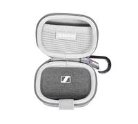 RLSOCO Hard Case for Sennheiser Momentum True Wireless 4/3 Smart Earbuds - Grey | Shockproof, Dustproof, Water-Resistant Storage Pouch with Sturdy Metal Hook (Case Only)
