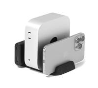 RLSOCO Vertical Stand for Apple Mac mini M4/M4 Pro Desktop & for GEEKOM Air12/A6 Mini PC & for NiPoGi Essenx E1/Essenx E2/E3B and more 4.3cm or less Mini PC,Supports more accessories - (Black)