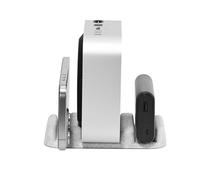 RLSOCO Vertical Stand for Apple Mac mini M4/M4 Pro Desktop & for GEEKOM Air12/A6 Mini PC & for NiPoGi Essenx E1/Essenx E2/E3B and more 4.3cm or less Mini PC,Supports more accessories - (Grey)