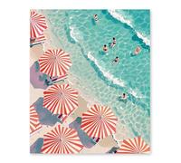 RLTXBUK Summer Beach Ocean Diamond Art Kits, Beach House Room Decor, Coastal Umbrella Seaside Landscape Gem Diamond Painting Art Kits for Kids Adults Beginners, 9.8x11.8 Inch