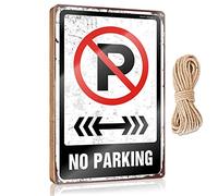 RLVH Door Sign For Home No Parking Sign With Symbol Wooden Front Porch Fall Decor Hanging Wooden Plaque(23X35CM)