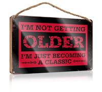 RLVH Funny Family Signs Wall Art I’M Not Getting Older Wooden Sign Chill Wood Sign Funny Signs For Bedroom(15X28CM)